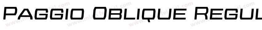 Paggio Oblique Regular字体转换